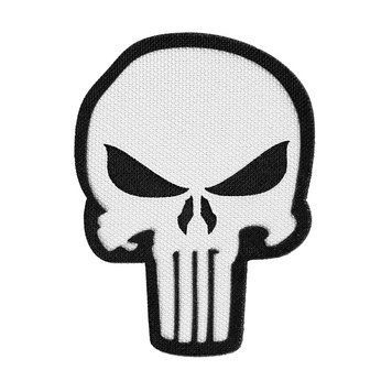 Патч Camotec Punisher (6*8) Білий (9569) 3410-ca-9569 фото