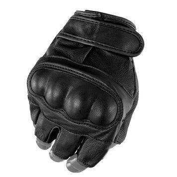 MilTec ORIGINAL Тактичні рукавиці шкіряні з демпреформ БЕЗПАЛІ Black 12504502 L(р) 12504502 фото