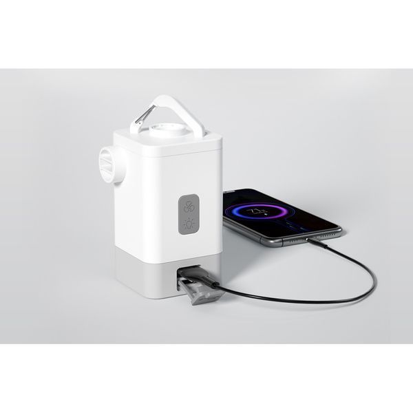 Насос-ліхтар-powerbank кемпінговий Flextail Max Pump 2 Plus, білий at-6971670131063 фото