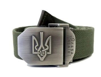 Ремінь з гербом України Olive Ivash4595 3318 фото