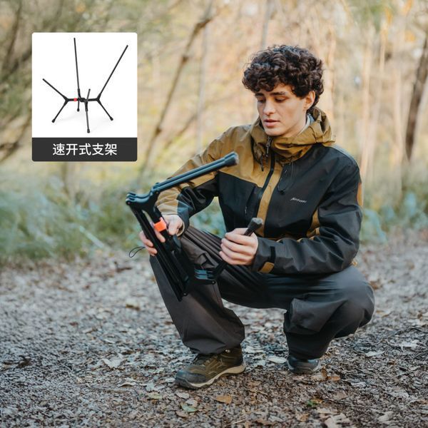 Стілець складаний ультралегкий Naturehike CNK2550JJ013 Yamami YL01, розмір М, алюміній, чорний at-6927595775431 фото