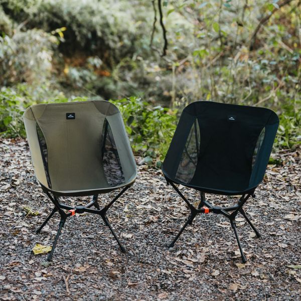 Стілець складаний ультралегкий Naturehike CNK2550JJ013 Yamami YL01, розмір М, алюміній, чорний at-6927595775431 фото