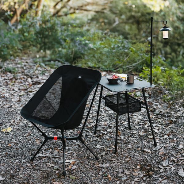 Стілець складаний ультралегкий Naturehike CNK2550JJ013 Yamami YL01, розмір М, алюміній, чорний at-6927595775431 фото