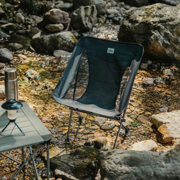 Стілець складаний ультралегкий Naturehike Stellaluna L04 CNK2450JJ015, розмір М, алюміній, сірий at-6976023929892 фото