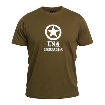 MilTec ORIGINAL Футболка з принтом USA ALLIED STAR Olive 100% Х\Б 11053001 S(р) 11053001 фото