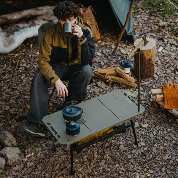 Складной стол Naturehike CNK2450JJ025, 80х40 см, алюминий, оливковый at-6977465868626 фото
