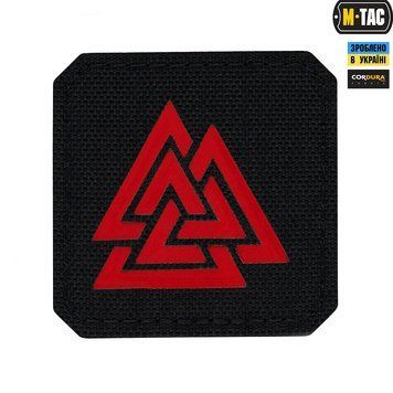 M-TAC нашивка ВАЛЬКНУТ Black\Red Laser Cut 51162233 SMALL(р) 22177 фото