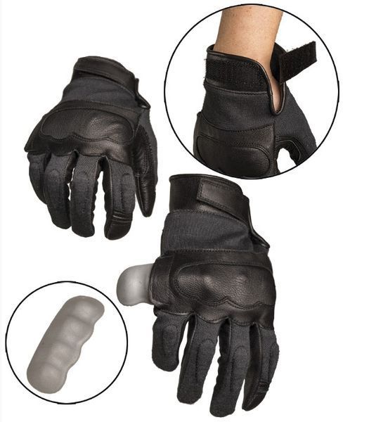 MilTec ORIGINAL Тактичні рукавиці шкіряні LEDER\KEVLAR Black 12504202 M(р) 12504202 фото