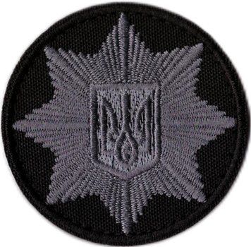 КОКАРДА Національна поліція України Black\Gray 10255 6 см(р) 15493 фото