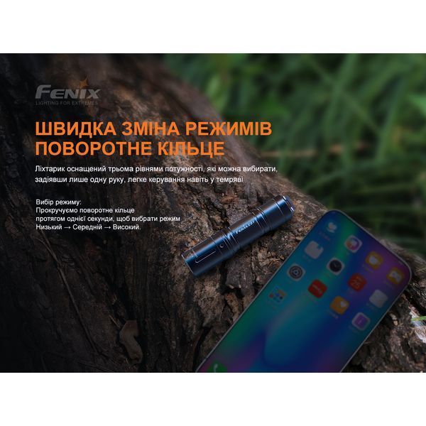 Фонарь ручной Fenix E01 V2.0 голубой at-E01V20blue фото