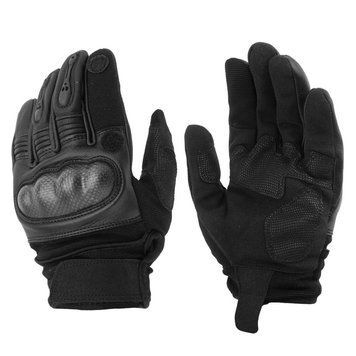 MilTec ORIGINAL Тактичні рукавиці шкіряні GEN II Black 12504402 M(р) 12504402 фото