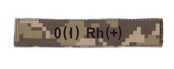 Нагрудна нашивка ПВХ група крові O(I) Rh(+) 1+ MM14 MAG 6100003 15181 фото