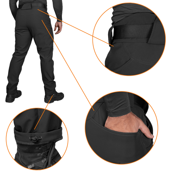 Штани SoftShell 2.0 Black (6584), S 1555-ca-6584S фото