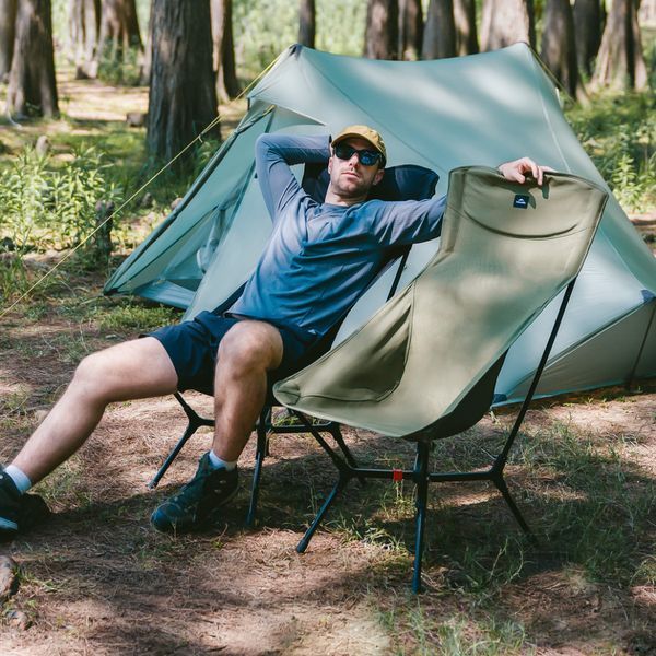Стілець складаний ультралегкий Naturehike CNK2550JJ013 Yamami YL01, розмір L, алюміній, сірий at-6927595774243 фото