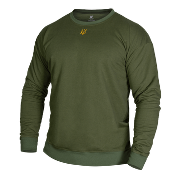 Свитшот Basic Cotton Олива (золотой трезубец) (7407), S 2041-ca-7407-S фото