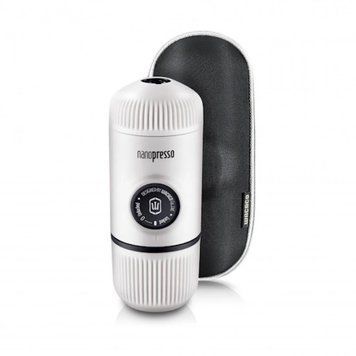 Портативна еспресо-кавоварка Wacaco Nanopresso біла з чохлом, механічна, для меленої кави at-WNANOWH фото