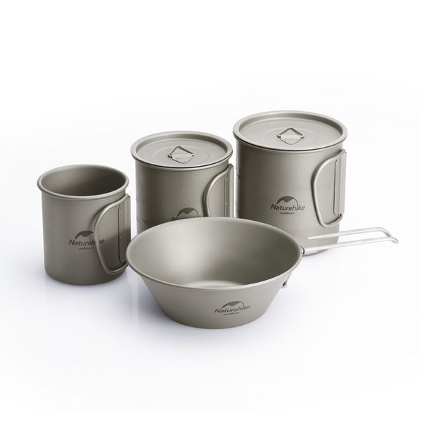 Титанова миска Naturehike NH20CJ004, 300 мл, титан at-6927595745755 фото