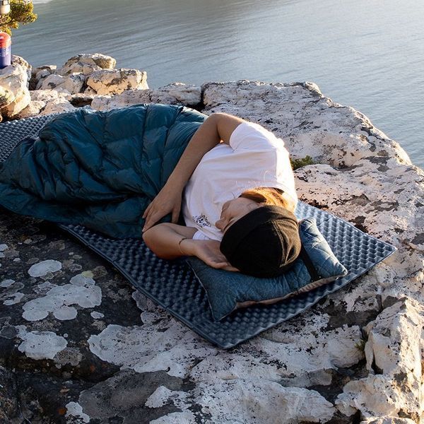 Килимок складаний IXPE Naturehike CNK2300DZ017, алюмінієва плівка, 200x65х2 см, темно-блакитний at-6976023923197 фото