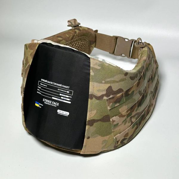 Пояс тактичний 3 MOLLE ERGO з плечовими ременями та балістичним патетом 1 класу захисту ДСТУ 8782:2018 Multicam IvGear 20981 фото