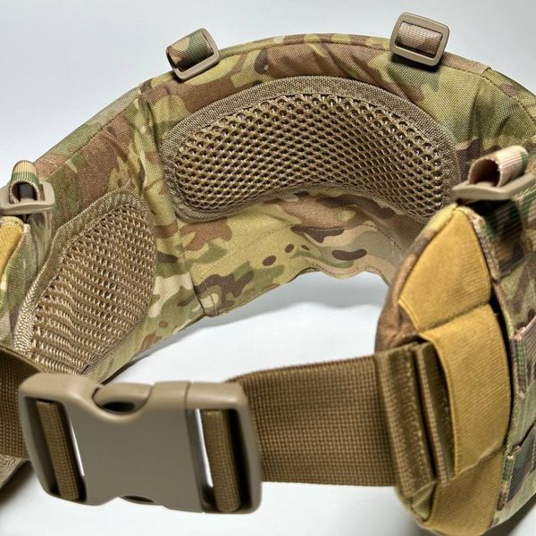 Пояс тактичний 3 MOLLE ERGO з плечовими ременями та балістичним патетом 1 класу захисту ДСТУ 8782:2018 Multicam IvGear 20981 фото