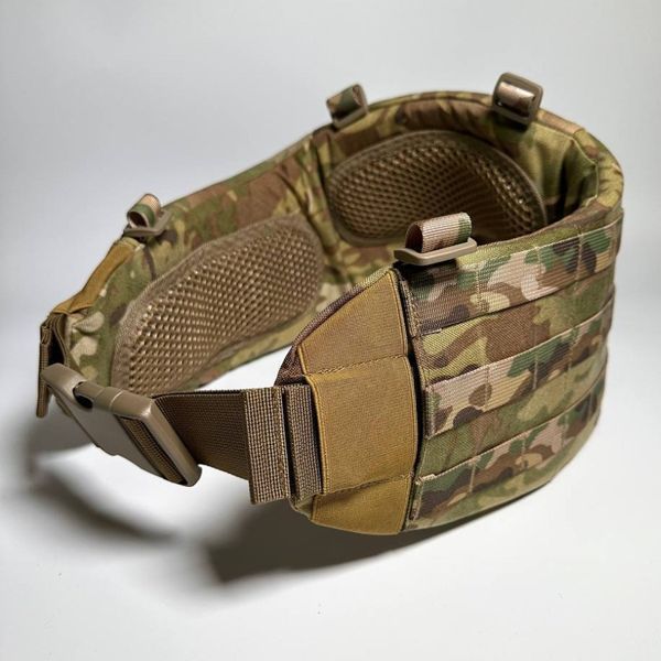Пояс тактичний 3 MOLLE ERGO з плечовими ременями та балістичним патетом 1 класу захисту ДСТУ 8782:2018 Multicam IvGear 20981 фото