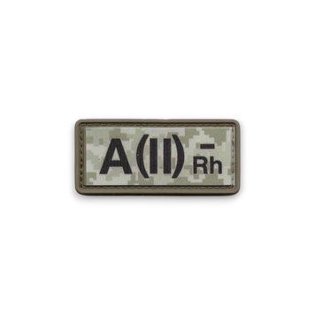 Нагрудна нашивка ПВХ група крові A(II) Rh(-) 1- 2- MM14 LUX 16669 фото
