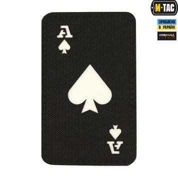 M-TAC нашивка ACE OF SPADES карта (туз пік) Black\GID Laser Cut 51109299 13110 фото