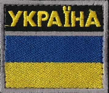 Нашивка прапор Держ. Прикордонна служба України кольоровий 3822-13 16568 фото