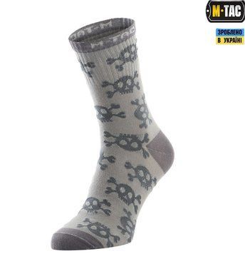 M-TAC Шкарпетки легкі MK.3 Pirate Skull Light Gray 30903911 39-42(р) 28046 фото