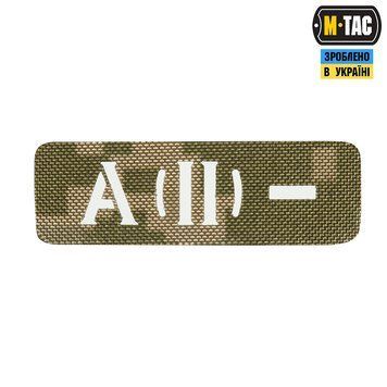 M-TAC нашивка група крові НАСКРІЗНА A (II) - MM14 Laser Cut 58328130 25х80(р) 14152 фото