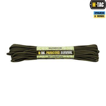 M-TAC Паракорд SURVIVAL OD Green 10320143 15 м.(р) 10320143 фото