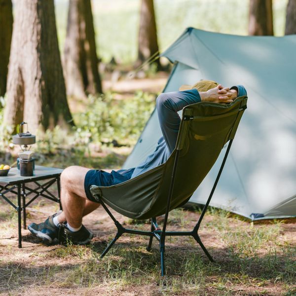 Стул складной ультралегкий Naturehike CNK2550JJ013 Yamami YL01, размер L, алюминий, черный at-6927595774410 фото