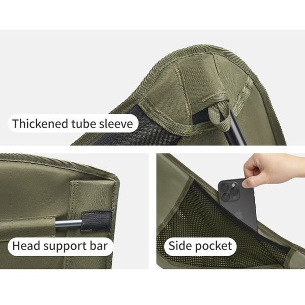Стул складной ультралегкий Naturehike CNK2550JJ013 Yamami YL01, размер L, алюминий, черный at-6927595774410 фото