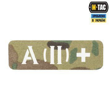 M-TAC нашивка група крові НАСКРІЗНА A (II) + Multicam Laser Cut 58328208 25х80(р) 14155 фото