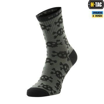 M-TAC Шкарпетки легкі MK.3 Pirate Skull Olive 30903901 39-42(р) 26078 фото