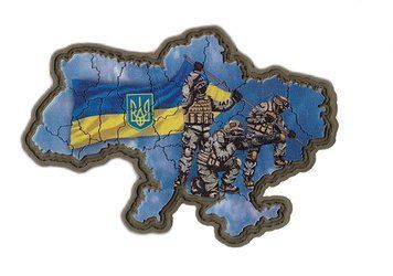LUX Нашивка ПВХ Карта України ВОЇНИ ЗСУ 15580 фото