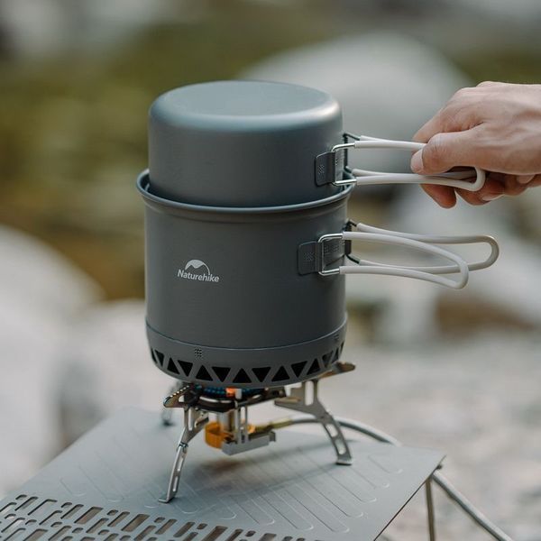 набор посуды для кемпинга 2 ед. Naturehike CNK2300CJ0002, 1,8 л, алюминий at-6976023929571 фото