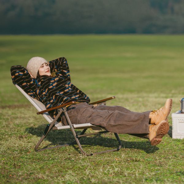 Крісло складане з регульованим нахилом Naturehike CNK2550JJ012, вуглецева сталь, бежевий at-6927595774618 фото