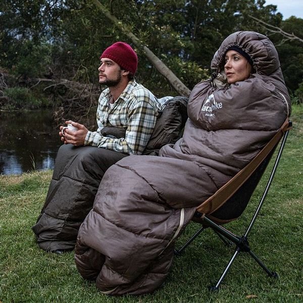 Спальник з капюшоном Naturehike U250S NH20MSD07, (0&deg;C), правий, коричневий at-6927595769294-R фото
